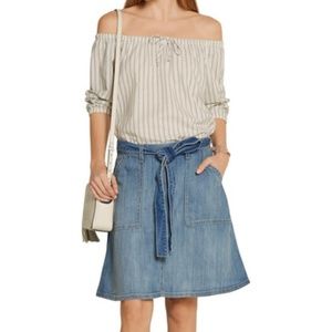 CURRENT/ELLIOTT The Wrap stretch-denim skirt